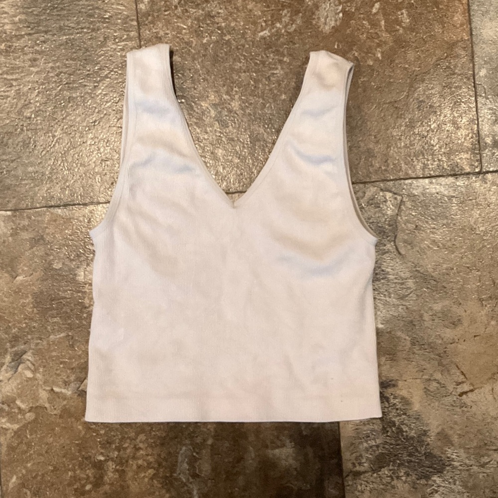By Together White V-Neck Tank Top